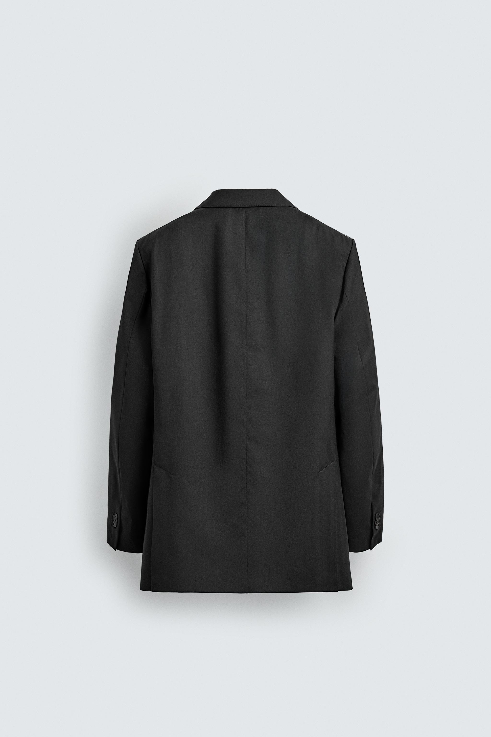 100% WOOL DOUBLE BREASTED SUIT BLAZER